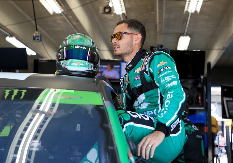 CHARLOTTE, NORTH CAROLINA - SEPTEMBER 27: Kyle Larson, driver of the #42 Clover Chevrolet, practices for the Monster Energy NASCAR Cup Series Bank of America ROVAL 400 at Charlotte Motor Speedway on September 27, 2019 in Charlotte, North Carolina. (Photo by Streeter Lecka/Getty Images) | Getty Images