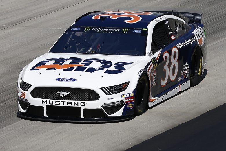DOVER, DELAWARE - OCTOBER 04: David Ragan, driver of the #38 MDS Transport Ford, drives during practice for the Monster Energy NASCAR Cup Series Drydene 400 at Dover International Speedway on October 04, 2019 in Dover, Delaware. (Photo by Jeff Zelevansky/Getty Images)