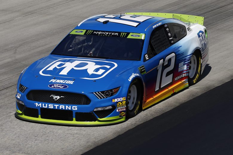 DOVER, DELAWARE - OCTOBER 04: Ryan Blaney, driver of the #12 PPG Ford, drives during practice for the Monster Energy NASCAR Cup Series Drydene 400 at Dover International Speedway on October 04, 2019 in Dover, Delaware. (Photo by Jeff Zelevansky/Getty Images)