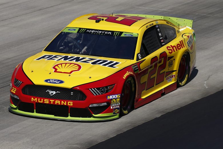 DOVER, DELAWARE - OCTOBER 04: Joey Logano, driver of the #22 Shell Pennzoil Ford, drives during practice for the Monster Energy NASCAR Cup Series Drydene 400 at Dover International Speedway on October 04, 2019 in Dover, Delaware. (Photo by Jeff Zelevansky/Getty Images)
