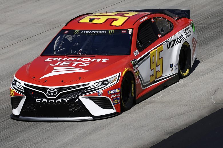 DOVER, DELAWARE - OCTOBER 04: Matt DiBenedetto, driver of the #95 Dumont Jets Toyota, drives during practice for the Monster Energy NASCAR Cup Series Drydene 400 at Dover International Speedway on October 04, 2019 in Dover, Delaware. (Photo by Jeff Zelevansky/Getty Images)