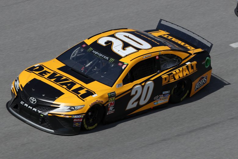 TALLADEGA, ALABAMA - OCTOBER 11: Erik Jones, driver of the #20 DeWalt Toyota, during practice for the Monster Energy NASCAR Cup Series 1000Bulbs.com 500 at Talladega Superspeedway on October 11, 2019 in Talladega, Alabama. (Photo by Chris Graythen/Getty Images) | Getty Images
