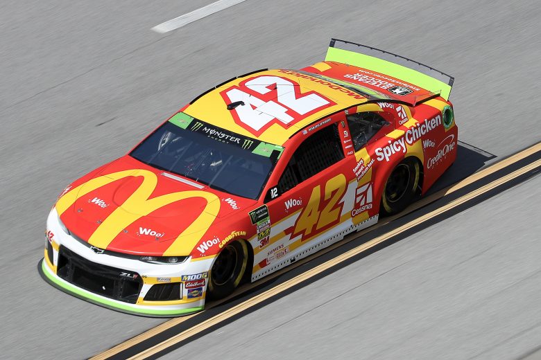 TALLADEGA, ALABAMA - OCTOBER 11: Kyle Larson, driver of the #42 McDonald's Chevrolet,during practice for the Monster Energy NASCAR Cup Series 1000Bulbs.com 500 at Talladega Superspeedway on October 11, 2019 in Talladega, Alabama. (Photo by Chris Graythen/Getty Images) | Getty Images