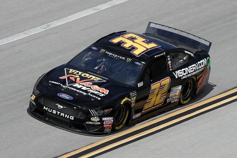 TALLADEGA, ALABAMA - OCTOBER 11: Corey LaJoie, driver of the #32 VisoneRV.com Ford, during practice for the Monster Energy NASCAR Cup Series 1000Bulbs.com 500 at Talladega Superspeedway on October 11, 2019 in Talladega, Alabama. (Photo by Chris Graythen/Getty Images) | Getty Images