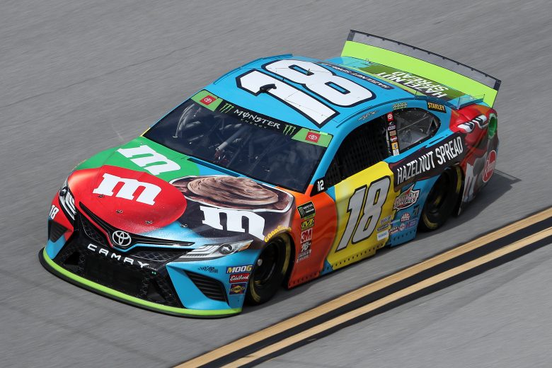 TALLADEGA, ALABAMA - OCTOBER 11: Kyle Busch, driver of the #18 M&M's Hazelnut Toyota, during practice for the Monster Energy NASCAR Cup Series 1000Bulbs.com 500 at Talladega Superspeedway on October 11, 2019 in Talladega, Alabama. (Photo by Chris Graythen/Getty Images) | Getty Images