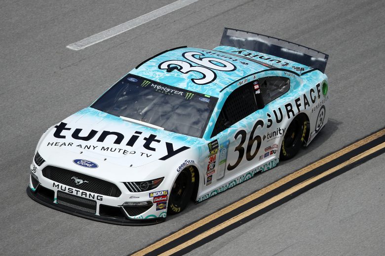 TALLADEGA, ALABAMA - OCTOBER 11: Matt Tifft, driver of the #36 Surface Sunscreen/Tunity Ford, during practice for the Monster Energy NASCAR Cup Series 1000Bulbs.com 500 at Talladega Superspeedway on October 11, 2019 in Talladega, Alabama. (Photo by Chris Graythen/Getty Images) | Getty Images