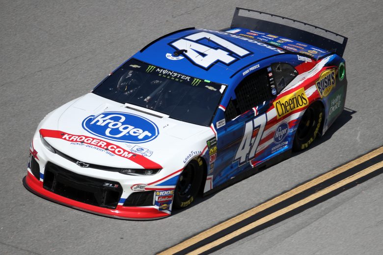 TALLADEGA, ALABAMA - OCTOBER 11: Ryan Preece, driver of the #47 Kroger Chevrolet, during practice for the Monster Energy NASCAR Cup Series 1000Bulbs.com 500 at Talladega Superspeedway on October 11, 2019 in Talladega, Alabama. (Photo by Chris Graythen/Getty Images) | Getty Images