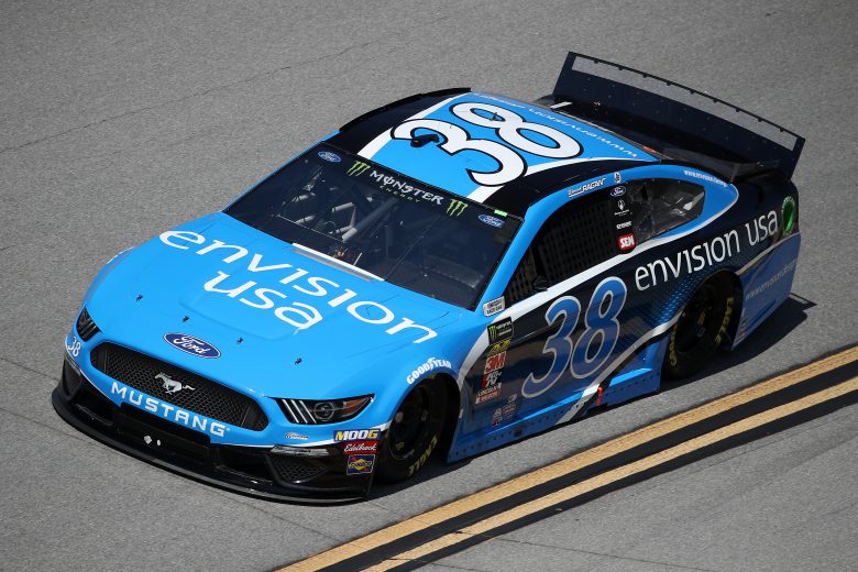 TALLADEGA, ALABAMA - OCTOBER 11: David Ragan, driver of the #38 Envision Ford, during practice for the Monster Energy NASCAR Cup Series 1000Bulbs.com 500 at Talladega Superspeedway on October 11, 2019 in Talladega, Alabama. (Photo by Chris Graythen/Getty Images) | Getty Images