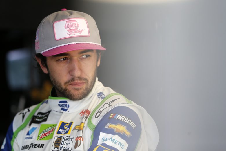 TALLADEGA, ALABAMA - OCTOBER 11: Chase Elliott, driver of the #9 NAPA Night Vision Chevrolet, stands in the garage area during practice for the Monster Energy NASCAR Cup Series 1000Bulbs.com 500 at Talladega Superspeedway on October 11, 2019 in Talladega, Alabama. (Photo by Brian Lawdermilk/Getty Images) | Getty Images