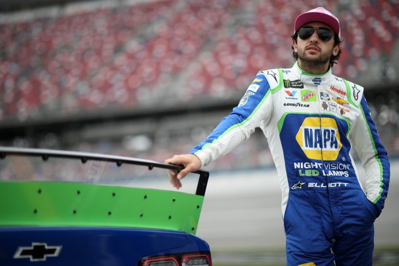 TALLADEGA, ALABAMA - OCTOBER 12: Chase Elliott, driver of the #9 NAPA Night Vision Chevrolet, stands on the grid during qualifying for the Monster Energy NASCAR Cup Series 1000Bulbs.com 500 at Talladega Superspeedway on October 12, 2019 in Talladega, Alabama. (Photo by Chris Graythen/Getty Images) | Getty Images