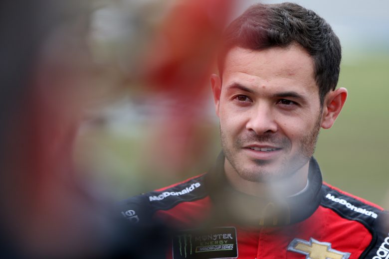 TALLADEGA, ALABAMA - OCTOBER 12: Kyle Larson, driver of the #42 McDonald's Chevrolet, stands on the grid during qualifying for the Monster Energy NASCAR Cup Series 1000Bulbs.com 500 at Talladega Superspeedway on October 12, 2019 in Talladega, Alabama. (Photo by Brian Lawdermilk/Getty Images) | Getty Images