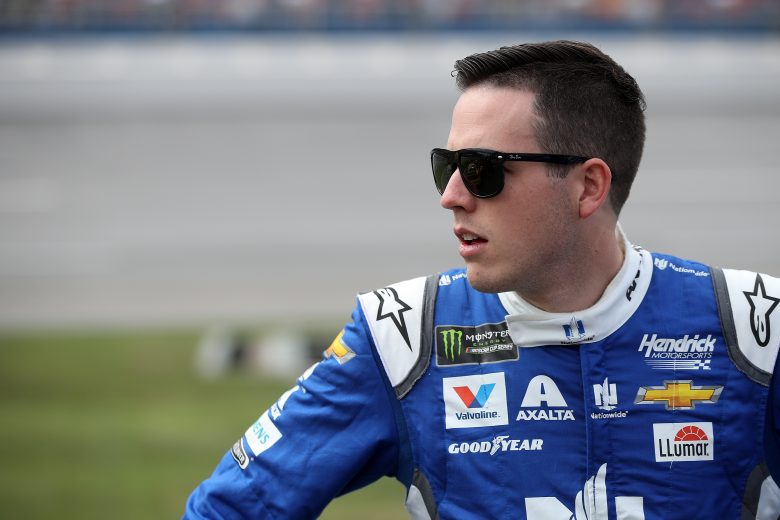 TALLADEGA, ALABAMA - OCTOBER 14: Alex Bowman, driver of the #88 Nationwide/Amazon Echo Auto Chevrolet, prepares to drive during the Monster Energy NASCAR Cup Series 1000Bulbs.com 500 at Talladega Superspeedway on October 14, 2019 in Talladega, Alabama. (Photo by Chris Graythen/Getty Images) | Getty Images