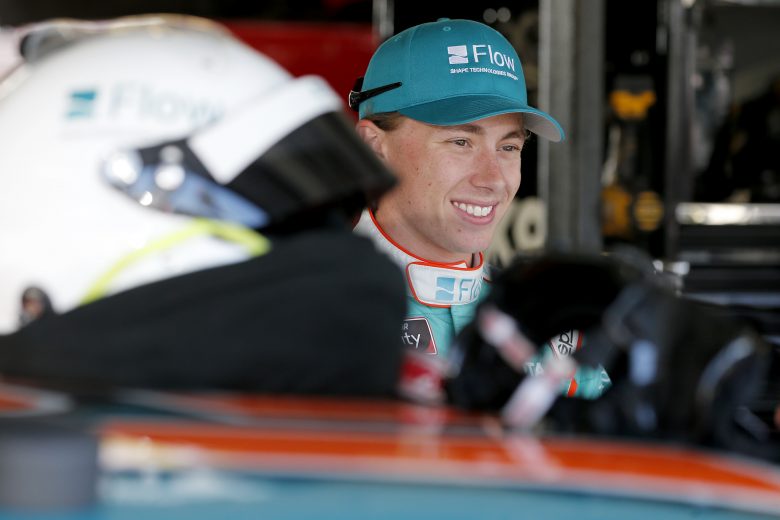 KANSAS CITY, KANSAS - OCTOBER 18: Brandon Jones, driver of the #19 Flow Toyota, looks on during practice for the NASCAR Xfinity Series Kansas Lottery 300 at Kansas Speedway on October 18, 2019 in Kansas City, Kansas. (Photo by Brian Lawdermilk/Getty Images) | Getty Images
