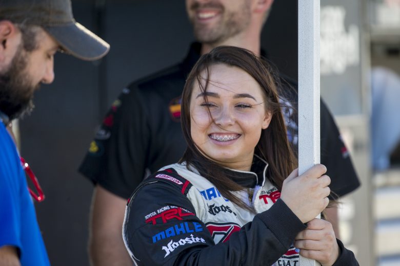 NEW SMYRNA BEACH, FLORIDA - OCTOBER 23:   Gracie Trotter,  NASCAR Drive for Diversity Combine at New Smyrna Speedway on October 23, 2019 in New Smyrna Beach, Florida. (Photo by Brian Cleary/Getty Images)
