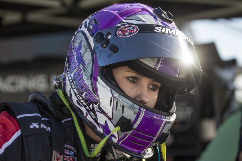 NEW SMYRNA BEACH, FLORIDA - OCTOBER 23:   Brooke Storer Prepares to drive during the NASCAR Drive for Diversity Combine at New Smyrna Speedway on October 23, 2019 in New Smyrna Beach, Florida. (Photo by Brian Cleary/Getty Images)