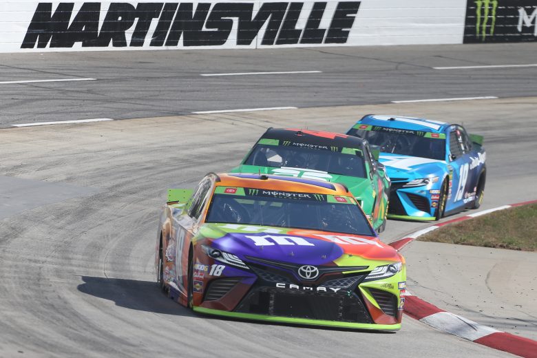 MARTINSVILLE, VIRGINIA - OCTOBER 26: Kyle Busch, driver of the #18 M&M's Halloween Toyota, drives during practice for the Monster Energy NASCAR Cup Series First Data 500 at Martinsville Speedway on October 26, 2019 in Martinsville, Virginia. (Photo by Matt Sullivan/Getty Images) | Getty Images