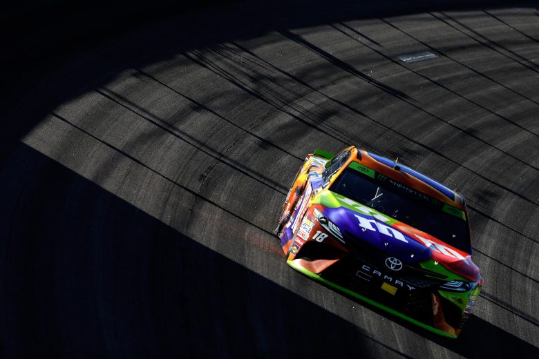KANSAS CITY, KS - OCTOBER 22:  Kyle Busch drives the #18 M&M's Halloween Toyota during the Monster Energy NASCAR Cup Series Hollywood Casino 400 at Kansas Speedway on October 22, 2017 in Kansas City, Kansas.  (Photo by Jamie Squire/Getty Images) | Getty Images