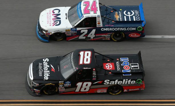 Featured image for Harrison Burton drives No. 18 Toyota Tundra to 11th-place finish at Talladega Superspeedway