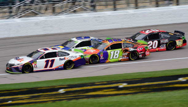 Featured image for Kyle Busch drives No. 18 Toyota Camry to third-place finish at Kansas Speedway
