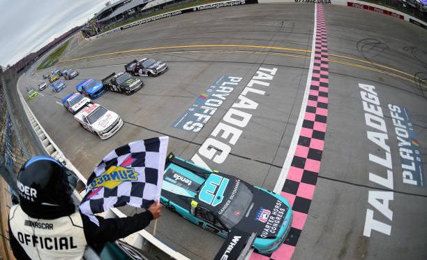 Featured Image for Riley Herbst drives No. 51 Toyota Tundra to third-place finish at Talladega Superspeedway