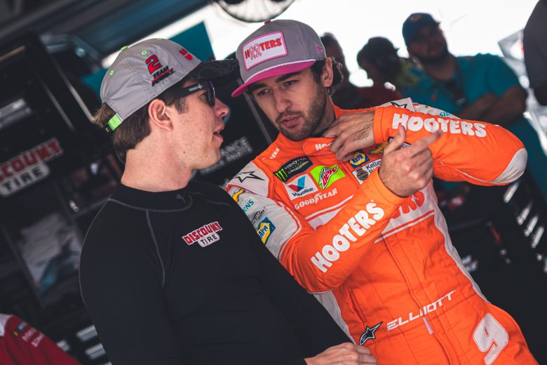 Brad Keselowski Chase Elliott Dover Garage