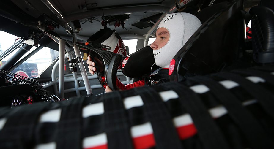 DOVER, DELAWARE - OCTOBER 04: Christopher Bell, driver of the #20 Rheem Toyota, sits in his car during the NASCAR Xfinity Series Use Your Melon Drive Sober 200 at Dover International Speedway on October 04, 2019 in Dover, Delaware. (Photo by Matt Sullivan/Getty Images) | Getty Images