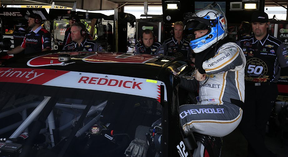 DOVER, DELAWARE - OCTOBER 04: Tyler Reddick, driver of the #2 Freightliner Chevrolet, gets in his car prior to practice for the NASCAR Xfinity Series Use Your Melon Drive Sober 200 at Dover International Speedway on October 04, 2019 in Dover, Delaware. (Photo by Chris Trotman/Getty Images) | Getty Images