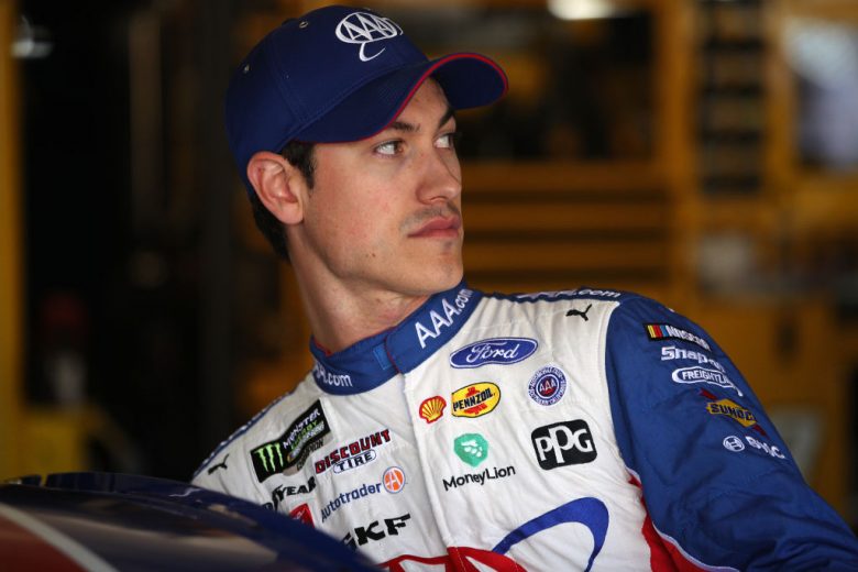 FORT WORTH, TEXAS - NOVEMBER 01: Joey Logano, driver of the #22 AAA Insurance Ford, climbs into his car during practice for the Monster Energy NASCAR Cup Series AAA Texas 500 at Texas Motor Speedway on November 01, 2019 in Fort Worth, Texas. (Photo by Chris Graythen/Getty Images) | Getty Images