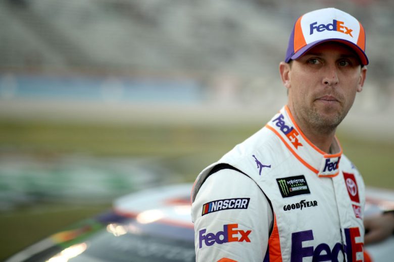 FORT WORTH, TEXAS - NOVEMBER 02: Denny Hamlin, driver of the #11 FedEx Office Toyota, looks on during the Salute to Veterans Qualifying Day Fueled by The Texas Lottery for the Monster Energy NASCAR Cup Series AAA Texas 500 at Texas Motor Speedway on November 02, 2019 in Fort Worth, Texas. (Photo by Chris Graythen/Getty Images) | Getty Images
