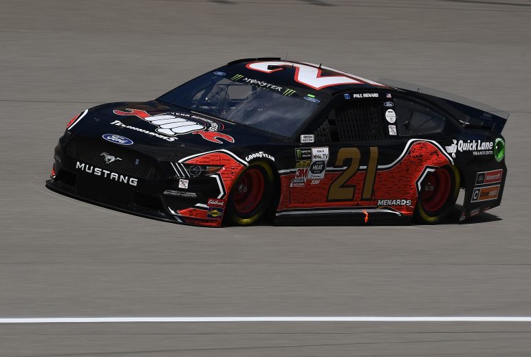 BROOKLYN, MICHIGAN - AUGUST 09: Paul Menard, driver of the #21 Master Techs/Quick Lane Tire & Auto Center Ford, drives during practice for the Monster Energy NASCAR Cup Series Consumers Energy 400 at Michigan International Speedway on August 09, 2019 in Brooklyn, Michigan. (Photo by Stacy Revere/Getty Images) | Getty Images