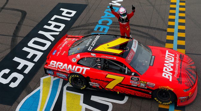 Featured Image for Justin Allgaier charges into Championship 4 with Xfinity win at Phoenix