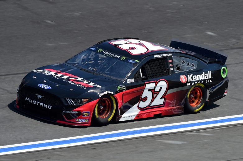 CHARLOTTE, NORTH CAROLINA - SEPTEMBER 27: Garrett Smithley, driver of the #52 Victory Lane/Kendall Oil Ford, practices for the Monster Energy NASCAR Cup Series Bank of America ROVAL 400 at Charlotte Motor Speedway on September 27, 2019 in Charlotte, North Carolina. (Photo by Jared C. Tilton/Getty Images) | Getty Images