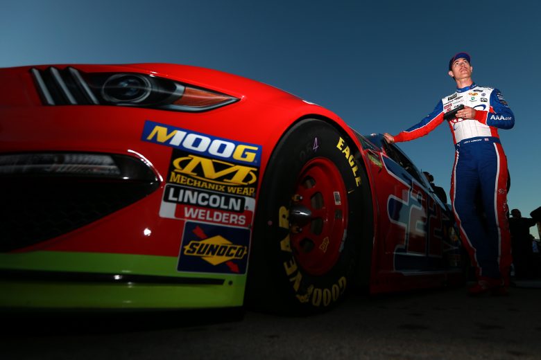 FORT WORTH, TEXAS - NOVEMBER 02: Joey Logano, driver of the #22 AAA Insurance Ford, stands on the grid during the Salute to Veterans Qualifying Day Fueled by The Texas Lottery for the Monster Energy NASCAR Cup Series AAA Texas 500 at Texas Motor Speedway on November 02, 2019 in Fort Worth, Texas. (Photo by Sean Gardner/Getty Images) | Getty Images