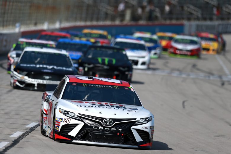 FORT WORTH, TEXAS - NOVEMBER 03: Erik Jones, driver of the #20 Sport Clips Toyota, leads a pack of cars during the Monster Energy NASCAR Cup Series AAA Texas 500 at Texas Motor Speedway on November 03, 2019 in Fort Worth, Texas. (Photo by Sean Gardner/Getty Images) | Getty Images