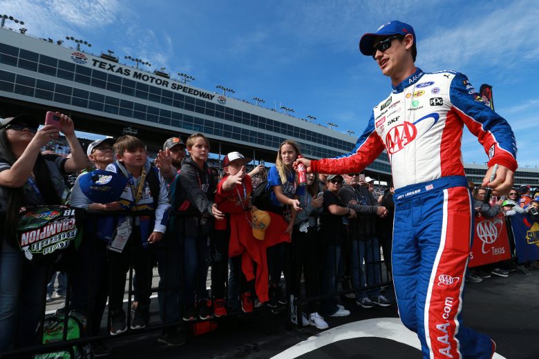 FORT WORTH, TEXAS - NOVEMBER 03: Joey Logano, driver of the #22 AAA Insurance Ford, is introduced prior to the Monster Energy NASCAR Cup Series AAA Texas 500 at Texas Motor Speedway on November 03, 2019 in Fort Worth, Texas. (Photo by Sean Gardner/Getty Images) | Getty Images