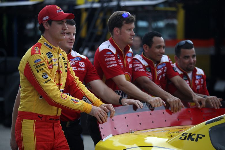 HOMESTEAD, FLORIDA - NOVEMBER 15: driver Joey Logano #22 prepares to drive during practice for the Monster Energy NASCAR Cup Series Ford EcoBoost 400 at Homestead-Miami Speedway on November 15, 2019 in Homestead, Florida. (Photo by Chris Graythen/Getty Images) | Getty Images