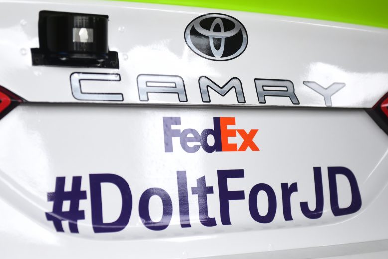 HOMESTEAD, FLORIDA - NOVEMBER 15: A detailed look at the television panel on #11 FedEx Express Toyota, driven by Denny Hamlin (not pictured), during practice for the Monster Energy NASCAR Cup Series Ford EcoBoost 400 at Homestead-Miami Speedway on November 15, 2019 in Homestead, Florida. (Photo by Jared C. Tilton/Getty Images) | Getty Images
