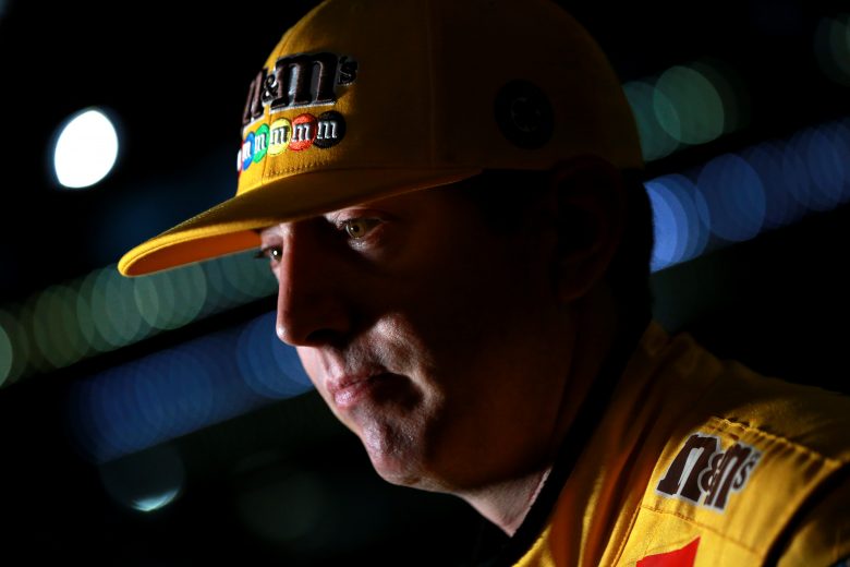 HOMESTEAD, FLORIDA - NOVEMBER 15: Kyle Busch, driver of the #18 M&M's Toyota, stands in the garage during practice for the Monster Energy NASCAR Cup Series Ford EcoBoost 400 at Homestead-Miami Speedway on November 15, 2019 in Homestead, Florida. (Photo by Sean Gardner/Getty Images) | Getty Images