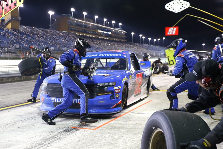 HOMESTEAD, FLORIDA - NOVEMBER 15: Stewart Friesen, driver of the #52 Halmar International Chevrolet, pits during the NASCAR Gander Outdoors Truck Series Ford EcoBoost 200 at Homestead-Miami Speedway on November 15, 2019 in Homestead, Florida. (Photo by Jonathan Ferrey/Getty Images) | Getty Images