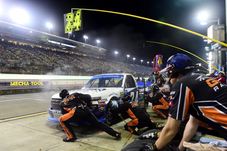 HOMESTEAD, FLORIDA - NOVEMBER 15: Brett Moffitt, driver of the #24 CMR Construction & Roofing Chevrolet, pits during the NASCAR Gander Outdoors Truck Series Ford EcoBoost 200 at Homestead-Miami Speedway on November 15, 2019 in Homestead, Florida. (Photo by Jared C. Tilton/Getty Images) | Getty Images