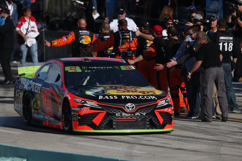 HOMESTEAD, FLORIDA - NOVEMBER 17: Martin Truex Jr., driver of the #19 Bass Pro Shops Toyota, preapres to start during the Monster Energy NASCAR Cup Series Ford EcoBoost 400 at Homestead Speedway on November 17, 2019 in Homestead, Florida. (Photo by Brian Lawdermilk/Getty Images) | Getty Images