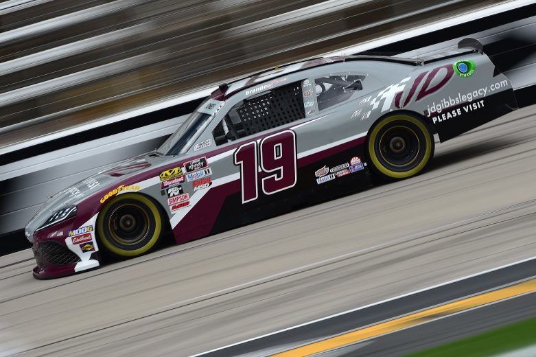 FORT WORTH, TX - MARCH 29: Brandon Jones, driver of the #19 jdgibbslegacy.com Toyota, drives during practice for the NASCAR Xfinity Series My Bariatric Solutions 300 at Texas Motor Speedway on March 29, 2019 in Fort Worth, Texas. (Photo by Jared C. Tilton/Getty Images) | Getty Images