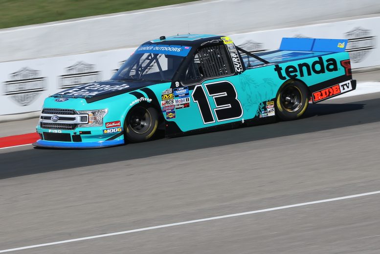 BOWMANVILLE,ON - AUGUST 24: Johnny Sauter #13 driving the Tenda Heal Ford practices during the Chevrolet Silverado 250 Gander Nascar Outdoor Truck Series event at Canadian Tire Motorsport Park on August 24, 2019 in Bowmanville, Ontario, Canada. (Photo by Claus Andersen/Getty Images) | Getty Images