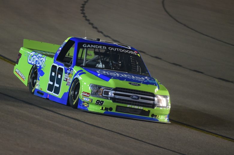 PHOENIX, ARIZONA - NOVEMBER 08: Ben Rhodes, driver of the #99 Havoline/Dish Fish Ford, leads a pack of trucks during the NASCAR Gander Outdoors Truck Series Lucas Oil 150 at ISM Raceway in Phoenix on November 08, 2019 in Phoenix, Arizona. (Photo by Jared C. Tilton/Getty Images) | Getty Images