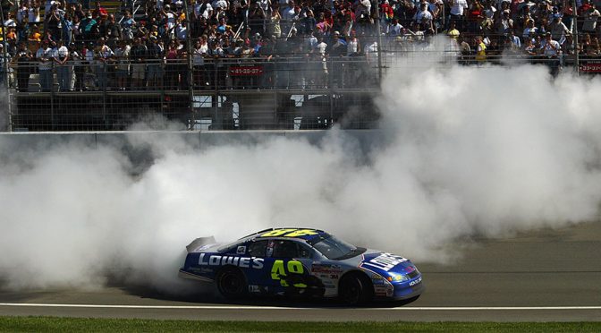 Featured image for Rewinding Jimmie Johnson’s first NASCAR Cup Series victory