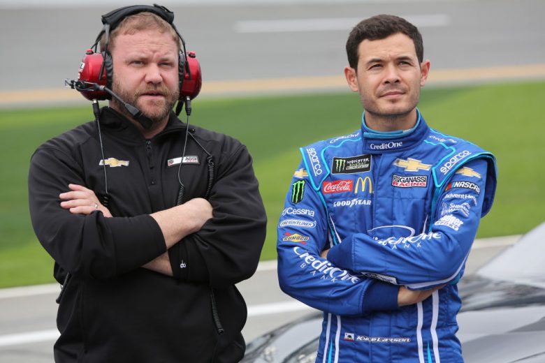 Chad Johnston and Kyle Larson