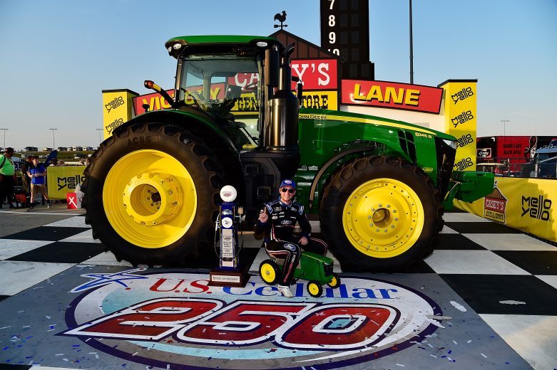 NEWTON, IA - JULY 27: Chase Briscoe, driver of the #98 Ford Performance Ford, poses for a photo after winning the NASCAR Xfinity Series U.S. Cellular 250 at Iowa Speedway on July 27, 2019 in Newton, Iowa. (Photo by Jeff Curry/Getty Images) | Getty Images