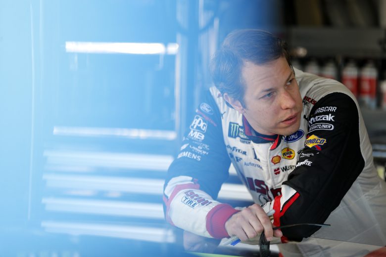 KANSAS CITY, KANSAS - OCTOBER 18: Brad Keselowski, driver of the #2 Discount Tire Ford, looks on during practice for the Monster Energy NASCAR Cup Series Hollywood Casino 400 at Kansas Speedway on October 18, 2019 in Kansas City, Kansas. (Photo by Brian Lawdermilk/Getty Images) | Getty Images