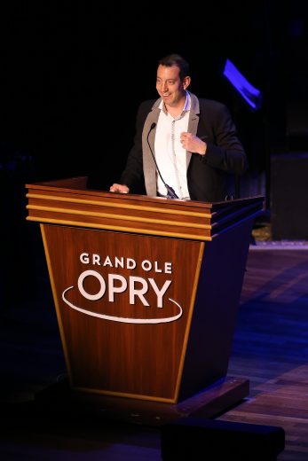 NASHVILLE, TENNESSEE - DECEMBER 03: Monster Energy NASCAR Cup Series champion Kyle Busch speaks during the NASCAR Night At The Opry Hosted By PNC Bank at Ryman Auditorium on December 03, 2019 in Nashville, Tennessee. (Photo by Terry Wyatt/Getty Images) | Getty Images