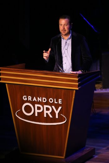 NASHVILLE, TENNESSEE - DECEMBER 03: Monster Energy NASCAR Cup Series driver Kurt Busch speaks during the NASCAR Night At The Opry Hosted By PNC Bank at Ryman Auditorium on December 03, 2019 in Nashville, Tennessee. (Photo by Terry Wyatt/Getty Images) | Getty Images